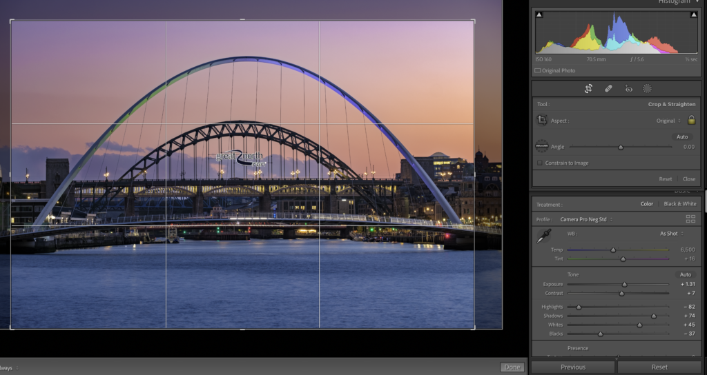 Interface classique de Lightroom