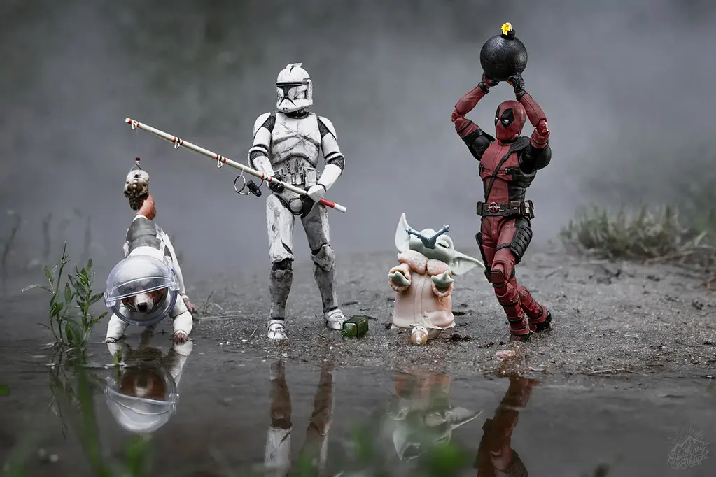 figurines d'action dans la nature